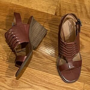 Lucky Brand Women's Tan Wedge Sandals